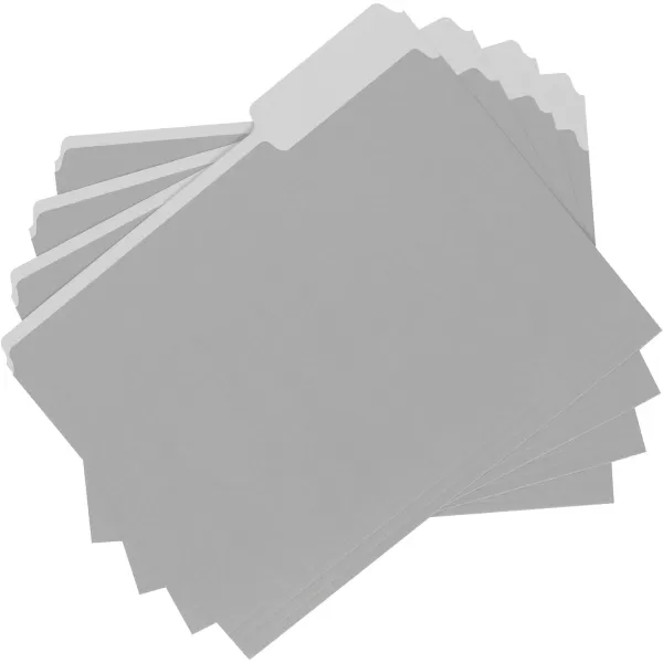 Amazon Basics File Folders Letter Size 13 Cut Tab Gray 36PackGray