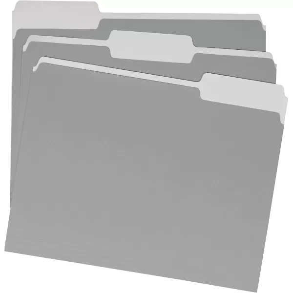 Amazon Basics File Folders Letter Size 13 Cut Tab Gray 36PackGray