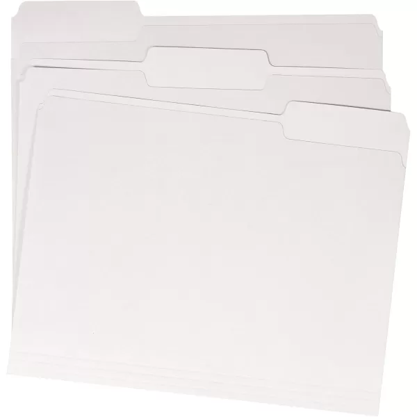 Amazon Basics File Folders Letter Size 13 Cut Tab Gray 36PackWhite