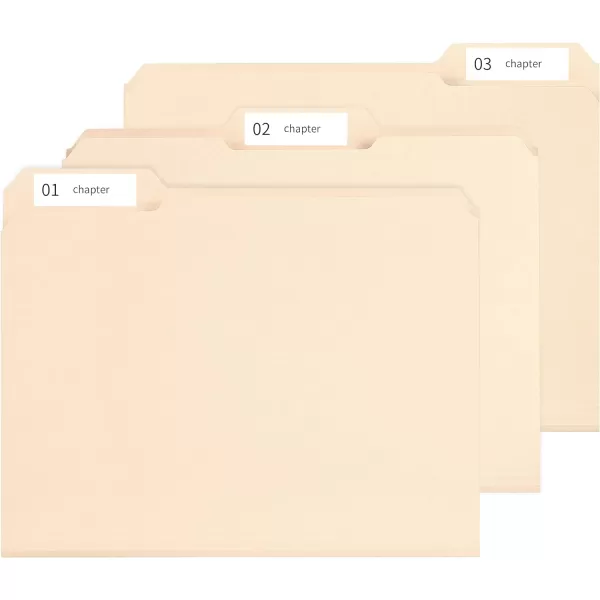 Amazon Basics File Folders Letter Size Heavyweight 13Cut Tab Assorted Colors 50PackManila Legal size