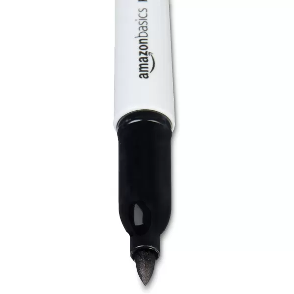 Amazon Basics Fine Point Tip Permanent Markers Black 24PackAssorted 1 Count Pack of 12