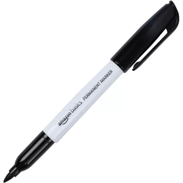Amazon Basics Fine Point Tip Permanent Markers Black 24PackAssorted 24 Pack
