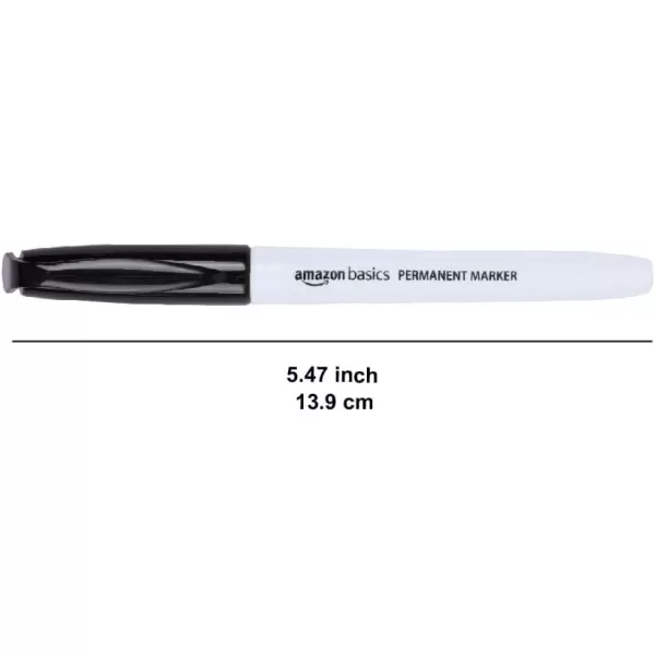 Amazon Basics Fine Point Tip Permanent Markers Black 24PackBlack 1 Count Pack of 12