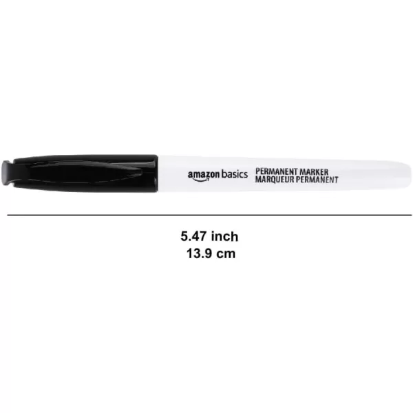 Amazon Basics Fine Point Tip Permanent Markers Black 24PackBlack 24 Pack