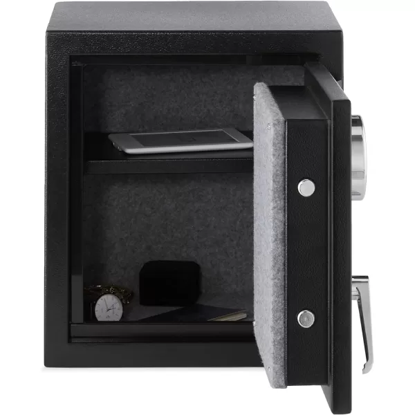 Amazon Basics Fire Resistant Security Safe with Programmable Electronic Keypad 21 Cubic Feet Black 1693W x 1378 Dx 2598H083 Cubic Feet