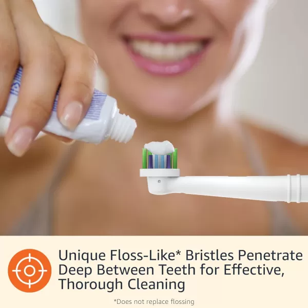 Amazon Basics Flossing Replacement Brush Heads 3 Count White Fits most OralB Electric Toothbrushes Previously Solimo5 Count Pack of 1