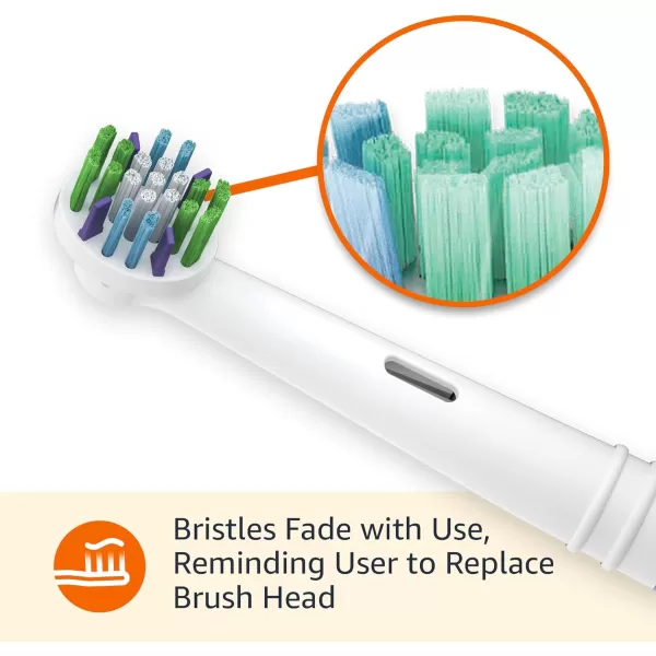 Amazon Basics Flossing Replacement Brush Heads 3 Count White Fits most OralB Electric Toothbrushes Previously Solimo5 Count Pack of 1