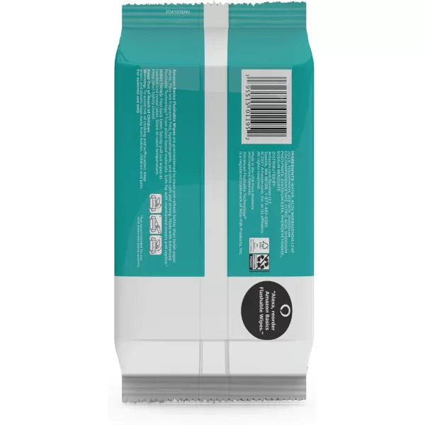 Amazon Basics Flushable Adult Toilet Wipes Fragrance Free 336 Count 8 Packs of 42 Previously Solimo42 Count Pack of 3
