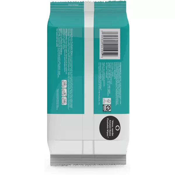 Amazon Basics Flushable Adult Toilet Wipes Fragrance Free 504 Count 12 Packs of 4242 Count Pack of 12