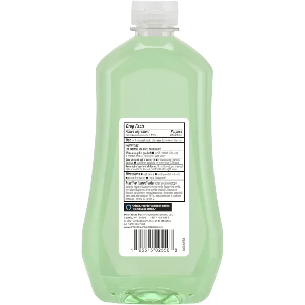 Amazon Basics Foaming Antibacterial Soap Refill Pear Scent TriclosanFree 32 Fluid Ounces ONLY Fits Foaming Dispensers 1Pack Previously Solimo32 Fl Oz Pack of 1