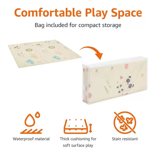 Amazon Basics Foldable Baby Crawling Play Mat Reversible Waterproof  71 x 63 x 0671 x 63 x 06