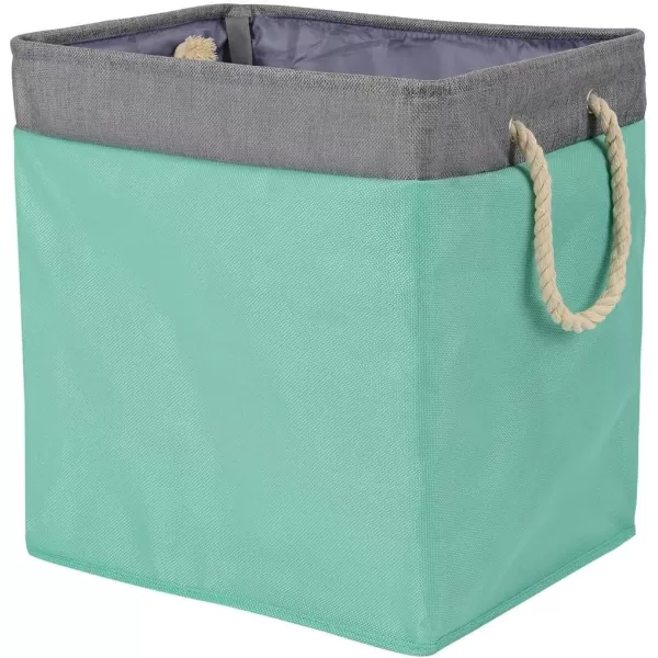 Amazon Basics Foldable Fabric Rectangular Laundry Hamper with Detachable Brackets Large BlackJade Green