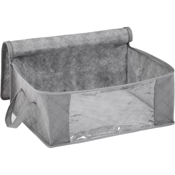 Amazon Basics Foldable Large Zippered Storage Bag Organizer Cubes with Clear Window amp Handles 3Pack GrayAmazon Basics Foldable Large Zippered Storage Bag Organizer Cubes with Clear Window amp Handles 3Pack Gray