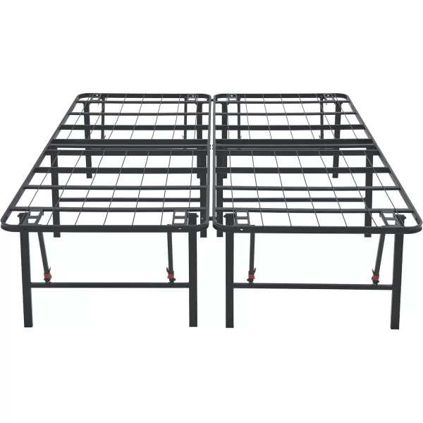 Amazon Basics Foldable Metal Platform Bed Frame with Tool Free Setup 14 Inches High King BlackFull 18 Inch