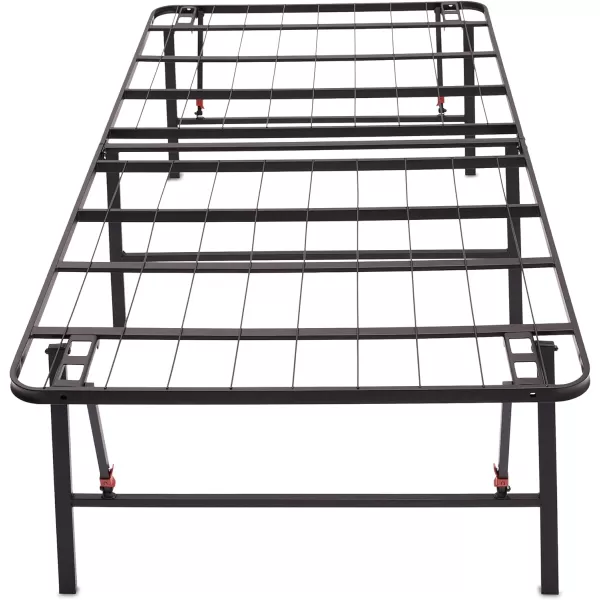 Amazon Basics Foldable Metal Platform Bed Frame with Tool Free Setup 14 Inches High King BlackTwin 18 Inch