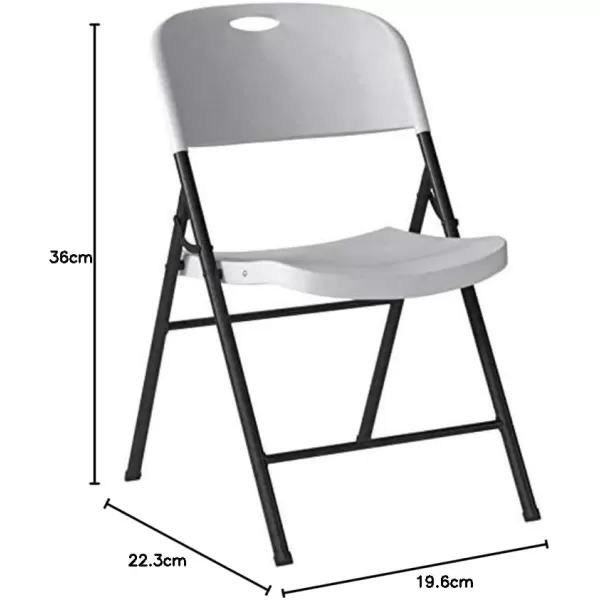 Amazon Basics Folding Plastic Chair 350Pound Capacity White 4Pack4Pack White