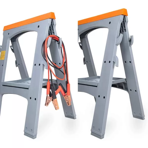 Amazon Basics Folding Sawhorse  Set of 2 900 Pound CapacityAmazon Basics Folding Sawhorse  Set of 2 900 Pound Capacity