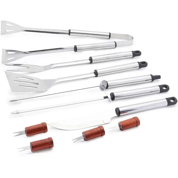Amazon Basics Freestanding Gas Grill with Side Burner 6 Burner 66000 BTU11Piece Stainless Steel Barbeque Grilling Tool Set with Carry BagAmazon Basics Freestanding Gas Grill with Side Burner 6 Burner 66000 BTU11Piece Stainless Steel Barbeque Grilling Tool Set with Carry Bag