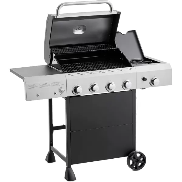 Amazon Basics Freestanding Gas Grill with Side Burner 6 Burner 66000 BTU4 Burner