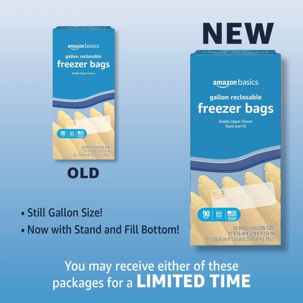 Amazon Basics Freezer Gallon Bags 90 Count Previously SolimoGallon 90 Count