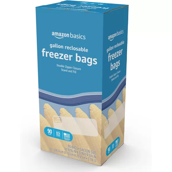 Amazon Basics Freezer Gallon Bags 90 Count Previously SolimoGallon 90 Count