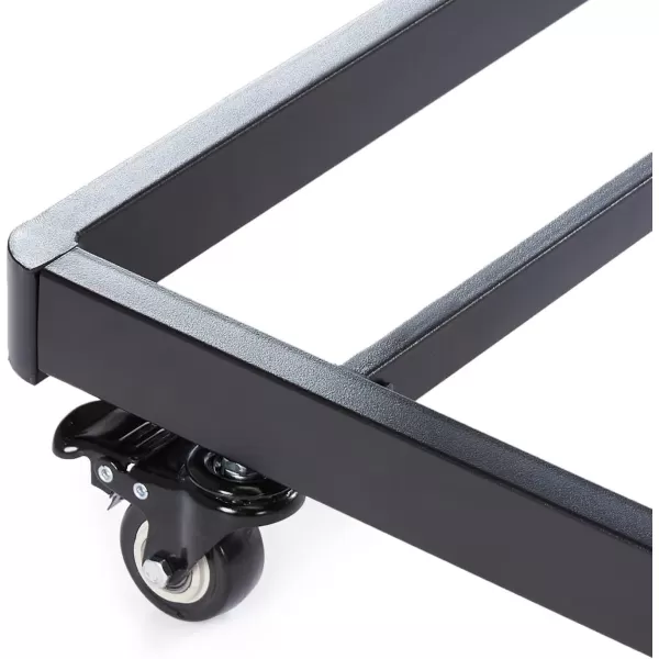 Amazon Basics Full Daybed and Twin Size Trundle Bed Frame Set Steel Slat Support 354H BlackTwin