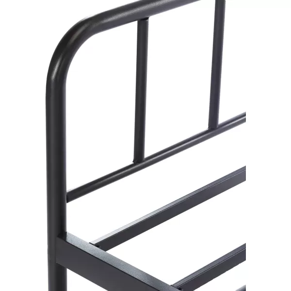 Amazon Basics Full Daybed and Twin Size Trundle Bed Frame Set Steel Slat Support 354H BlackTwin
