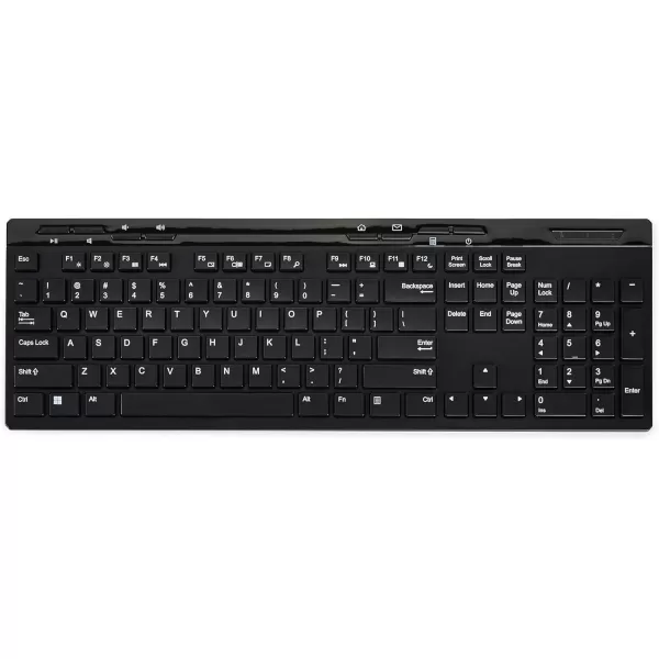 Amazon Basics FullSized Wireless Keyboard amp Mouse Combo 24 GHz USB Receiver QWERTY Layout BlackQWERTY Layout