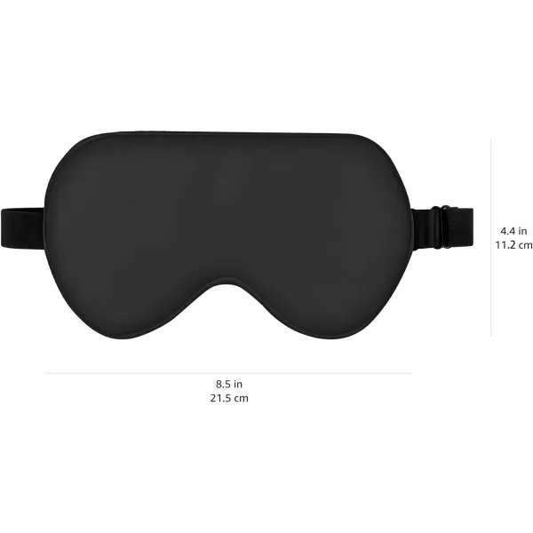 Amazon Basics Genuine Natural Mulberry Silk Curved Sleep Eye Mask with Adjustable Strap One Size PinkBlack