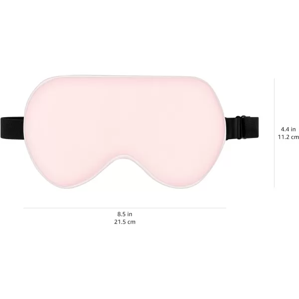 Amazon Basics Genuine Natural Mulberry Silk Curved Sleep Eye Mask with Adjustable Strap One Size PinkPink