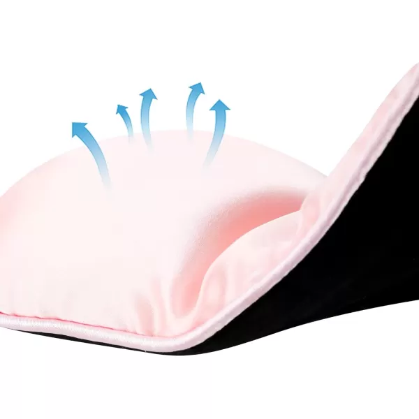 Amazon Basics Genuine Natural Mulberry Silk Curved Sleep Eye Mask with Adjustable Strap One Size PinkPink