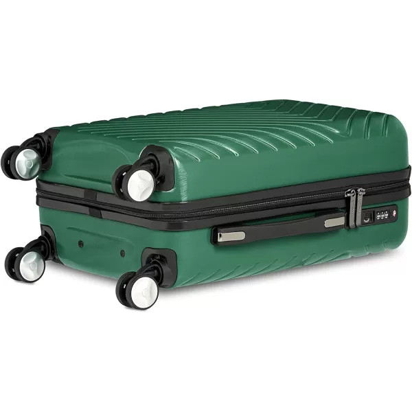Amazon Basics Geometric Travel Luggage Expandable Suitcase Spinner with Wheels and BuiltIn TSA Lock 217Inch  Pink217Inch Green