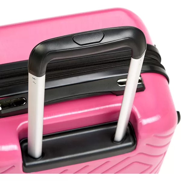 Amazon Basics Geometric Travel Luggage Expandable Suitcase Spinner with Wheels and BuiltIn TSA Lock 217Inch  Pink217Inch Pink