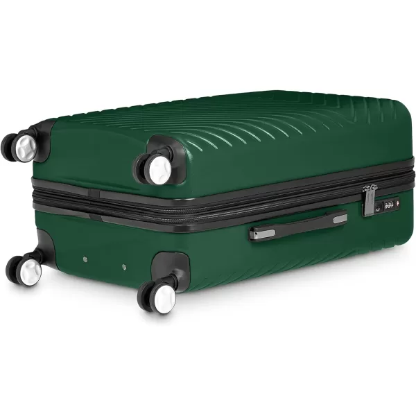 Amazon Basics Geometric Travel Luggage Expandable Suitcase Spinner with Wheels and BuiltIn TSA Lock 217Inch  Pink272Inch Green