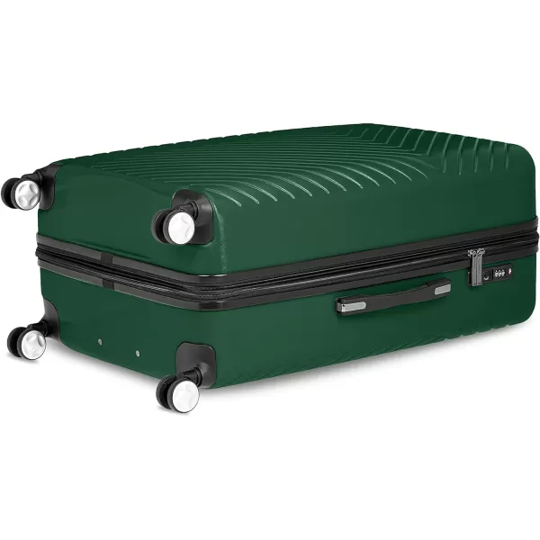 Amazon Basics Geometric Travel Luggage Expandable Suitcase Spinner with Wheels and BuiltIn TSA Lock 217Inch  Pink313Inch Green