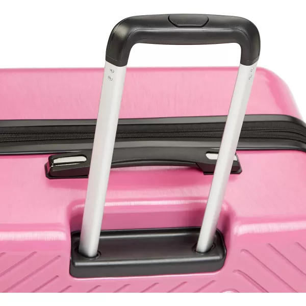 Amazon Basics Geometric Travel Luggage Expandable Suitcase Spinner with Wheels and BuiltIn TSA Lock 217Inch  Pink313Inch Pink