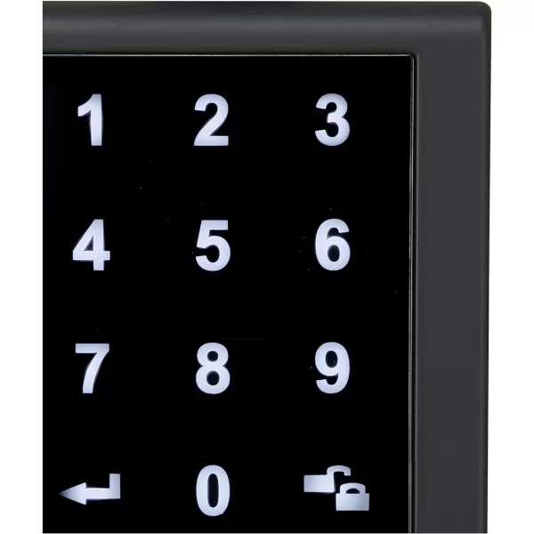 Amazon Basics Grade 3 Electronic Touchscreen Deadbolt Door Keypad Lock With Handleset Matte Black 133mm H Uppper x 2945mmL lowerMatte Black Pack of 6