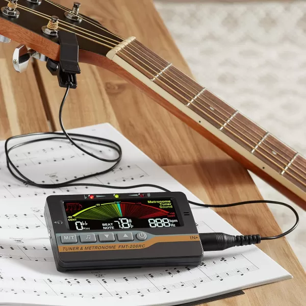 Amazon Basics Guitar Tuner FMT206RCMulticolor Display Tuner