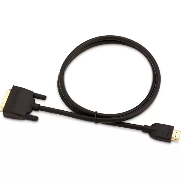 Amazon Basics HDMI A to DVI Adapter Cable BiDirectional 1080p Gold Plated Black 3 Feet 1Pack3 ft 10Pack