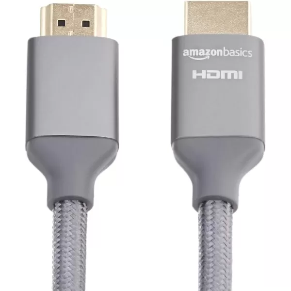 Amazon Basics HDMI Cable 48Gbps HighSpeed 8K60Hz 4K120Hz GoldPlated Plugs Ethernet Ready 6 Foot BlackDark Gray 10 Feet