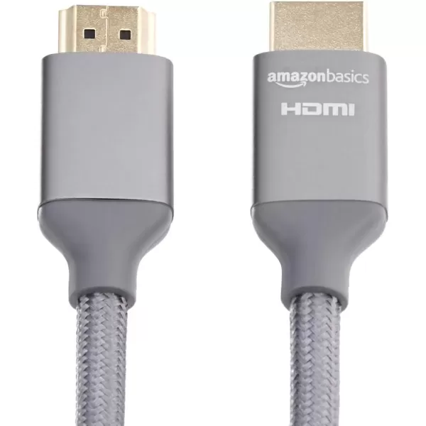 Amazon Basics HDMI Cable 48Gbps HighSpeed 8K60Hz 4K120Hz GoldPlated Plugs Ethernet Ready 6 Foot BlackDark Gray 3 Feet