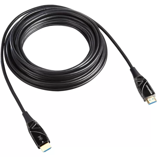 Amazon Basics HDMI Fiber Optic Cable 18Gbps HighSpeed 4K60Hz 2160p 48Bit Color Ethernet Ready 50 Foot Black30 Feet