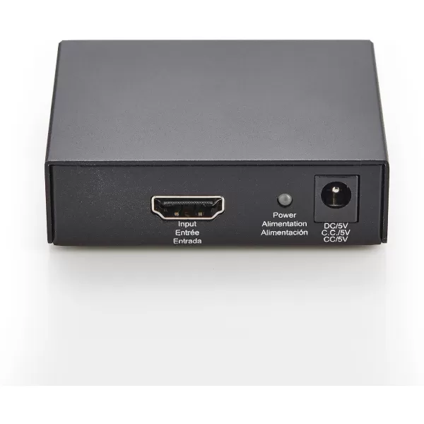 Amazon Basics HDMI Splitter 1 in 2 Out 4K30Hz for Dual Monitors Mirror Only BlackBlack  4K30Hz