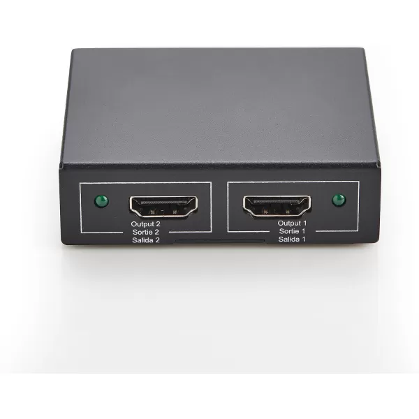 Amazon Basics HDMI Splitter 1 in 2 Out 4K30Hz for Dual Monitors Mirror Only BlackBlack  4K30Hz