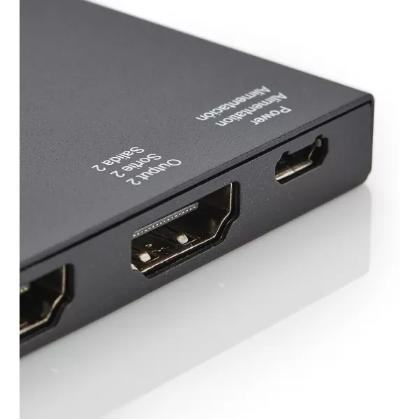 Amazon Basics HDMI Splitter 1 in 2 Out 4K30Hz for Dual Monitors Mirror Only BlackBlack  4K60Hz