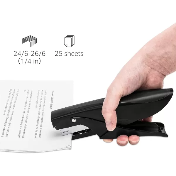 Amazon Basics Hand Held Plier Stapler 25 Sheet Capacity BlackAmazon Basics Hand Held Plier Stapler 25 Sheet Capacity Black