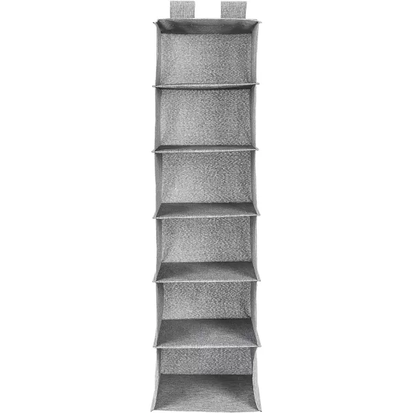 Amazon Basics Hanging Closet Shelf 6 Tier Heather Grey 2D x 12W x 12HHeather Grey 6 Tier