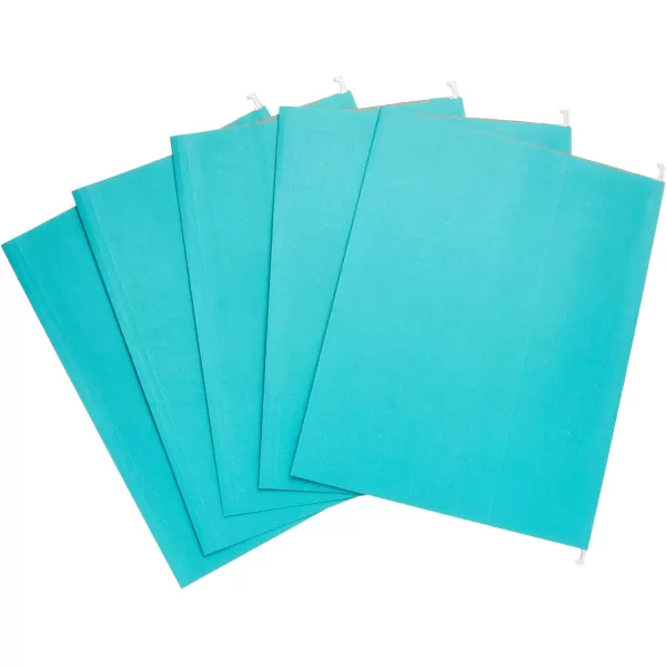 Amazon Basics Hanging File Folders Letter Size Black 25PackAqua