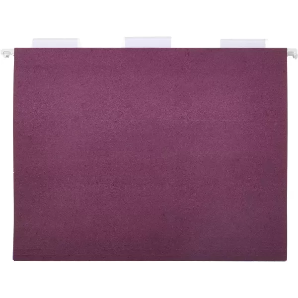 Amazon Basics Hanging File Folders Letter Size Black 25PackAssorted Jeweltone Colors