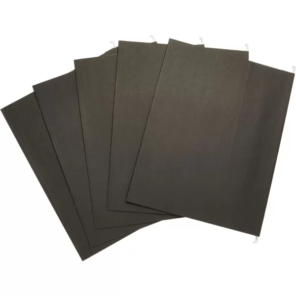 Amazon Basics Hanging File Folders Letter Size Black 25PackBlack